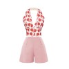 Pink Button Solid Shorts Pink Button Solid Shorts