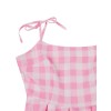 Plus Size Pink Plaid Strap Dress Plus Size Pink Plaid Strap Dress