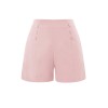 Pink Button Solid Shorts Pink Button Solid Shorts