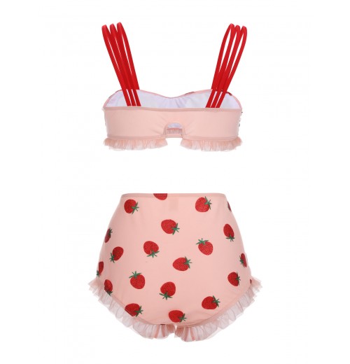 Lace Strawberry Cami Tankini Set Lace Strawberry Cami Tankini Set