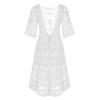 White Lace V-neck Wrap Cover-up White Lace V-neck Wrap Cover-up