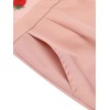 Strawberry Pink Patchwork Lace Romper Strawberry Pink Patchwork Lace Romper