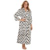 Plus Size V-Neck Polka Dots Pajama Robe Plus Size V-Neck Polka Dots Pajama Robe