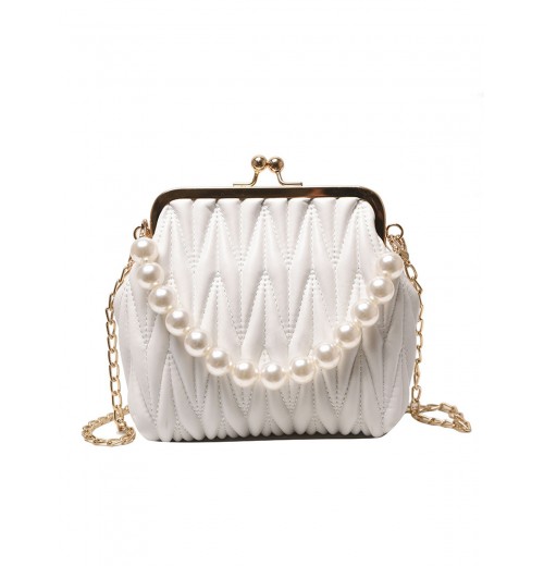Pearl Chain Solid Frame Bag Pearl Chain Solid Frame Bag