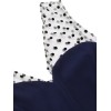 Dark Blue Patchwork Pencil Dress Dark Blue Patchwork Pencil Dress