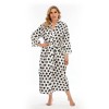 Plus Size V-Neck Polka Dots Pajama Robe Plus Size V-Neck Polka Dots Pajama Robe