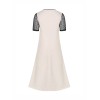 Plus Size Black & White Ink Lotus Sheer Sleeve Dress Plus Size Black & White Ink Lotus Sheer Sleeve Dress