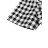 Plus Size Black&White Off-shoulder Gingham Plaid Dress Plus Size Black&White Off-shoulder Gingham Plaid Dress