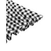 Plus Size Black&White Off-shoulder Gingham Plaid Dress Plus Size Black&White Off-shoulder Gingham Plaid Dress