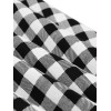 Plus Size Black&White Off-shoulder Gingham Plaid Dress Plus Size Black&White Off-shoulder Gingham Plaid Dress
