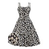 Plus Size Black Spaghetti Strap Daisy Dress Plus Size Black Spaghetti Strap Daisy Dress