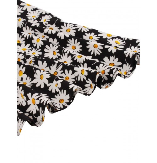 Plus Size Black Spaghetti Strap Daisy Dress Plus Size Black Spaghetti Strap Daisy Dress