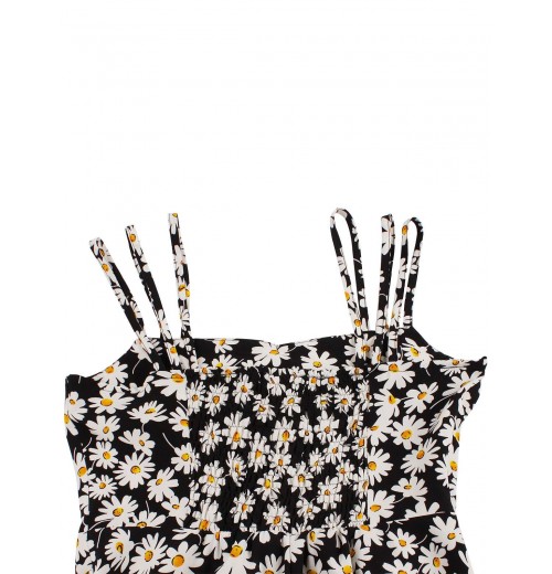Plus Size Black Spaghetti Strap Daisy Dress Plus Size Black Spaghetti Strap Daisy Dress