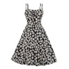 Plus Size Black Spaghetti Strap Daisy Dress Plus Size Black Spaghetti Strap Daisy Dress