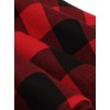 Plus Size Red & Black Plaid Lapel Dress With Belt Plus Size Red & Black Plaid Lapel Dress With Belt