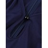 Plus Size Dark Blue Keyhole Swing Dress Plus Size Dark Blue Keyhole Swing Dress