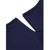 Plus Size Dark Blue Keyhole Swing Dress Plus Size Dark Blue Keyhole Swing Dress