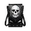 Black Halloween Embroidered Skull Bag Black Halloween Embroidered Skull Bag