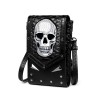 Black Halloween Embroidered Skull Bag Black Halloween Embroidered Skull Bag