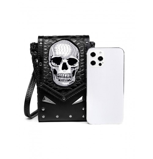 Black Halloween Embroidered Skull Bag Black Halloween Embroidered Skull Bag