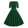 Solid Sweetheart Fold Swing Dress Solid Sweetheart Fold Swing Dress