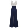 Polka Dot Patchwork Button Jumpsuit Polka Dot Patchwork Button Jumpsuit