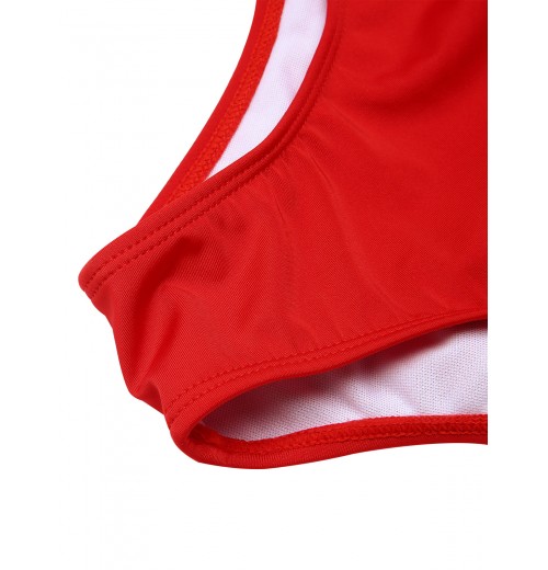 Polka Dot Bowknot Patchwork Swimsuit Polka Dot Bowknot Patchwork Swimsuit